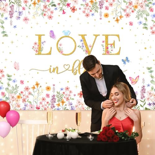 Love In Bloom Bridal Shower Backdrop 708 x 433 Inch
