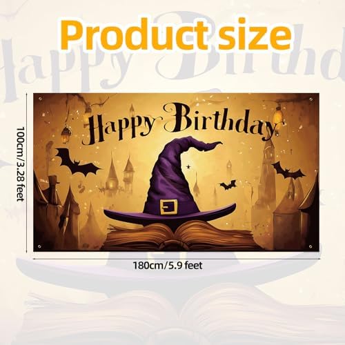 Magic Wizard Birthday Backdrop - 59x328ft