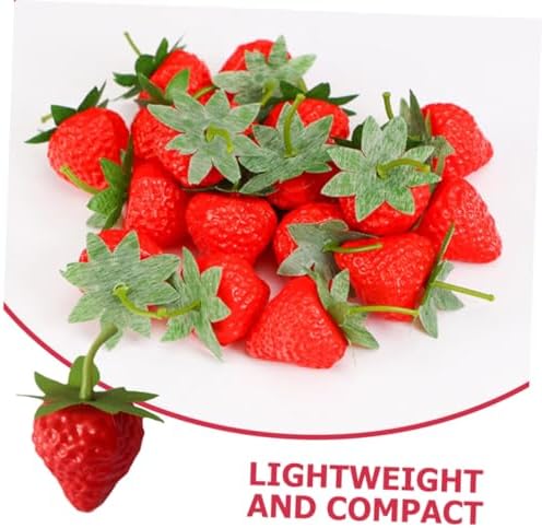 Luxshiny 10Pcs Realistic Strawberry Photo Props