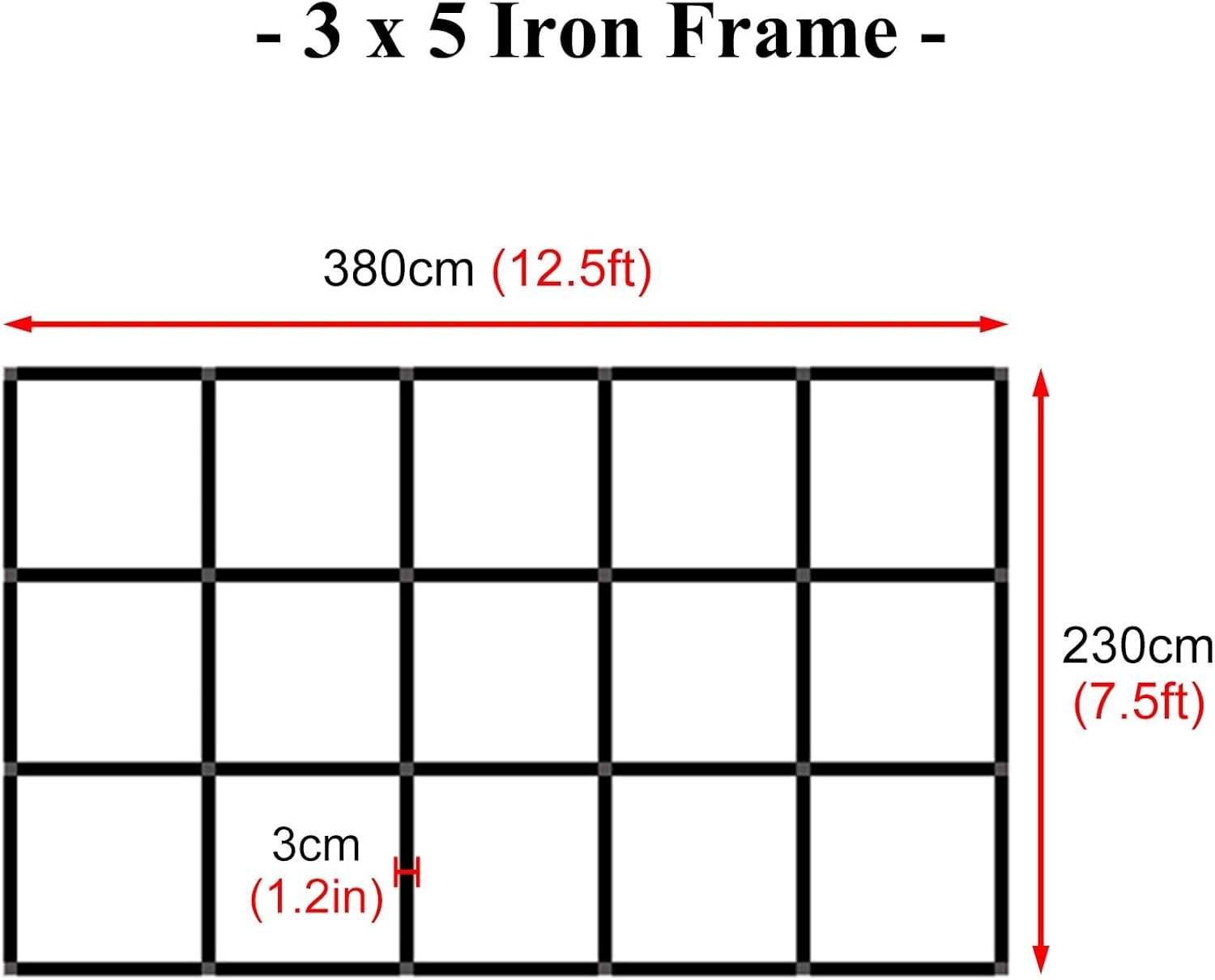 Collapsible Pop Up Backdrop Stand 75ft Hx125ft L