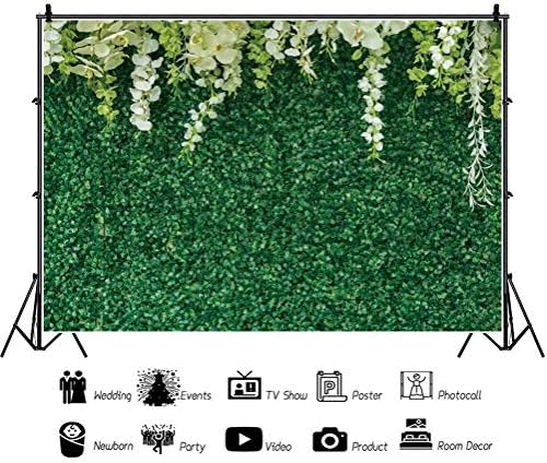 AOFOTO 7x5ft Greenery Leaves Wedding Backdrop