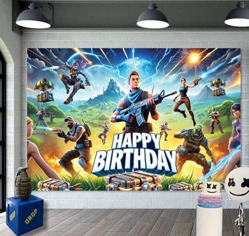 IndoTribe Gaming Birthday Backdrop 6x4ft Decorations