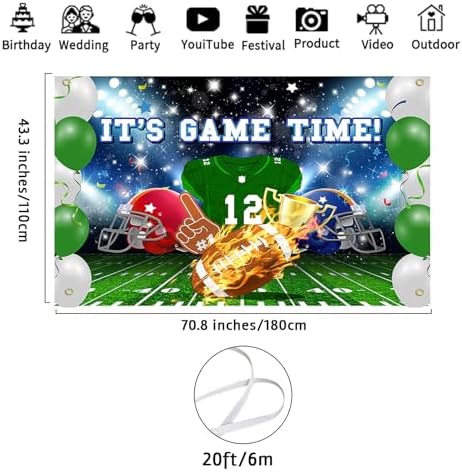 Avezano Football Party Decor Banner 708 x 433 Inch