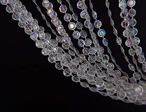 FlavorThings Iridescent Crystal Beaded Curtain 3ft x 6ft