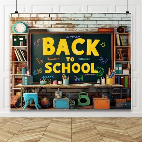 Back to School Backdrop 10x8ft Photo Studio Background for Parties