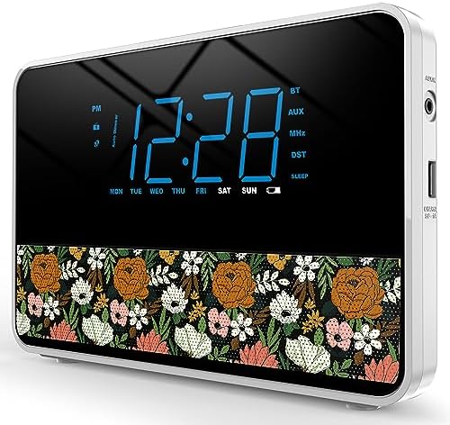Bluetooth Alarm Clock Radio with HD Sound and Bass