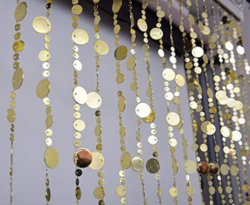 FlavorThings Gold Bubble Beaded Curtain 3 x 6
