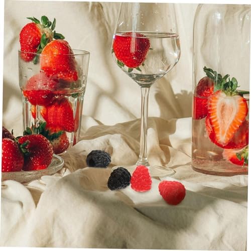 Amosfun 6Pcs Artificial Raspberry Posing Props