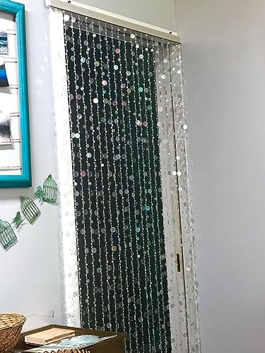 FlavorThings Silver Bubble Beaded Curtain 3x6