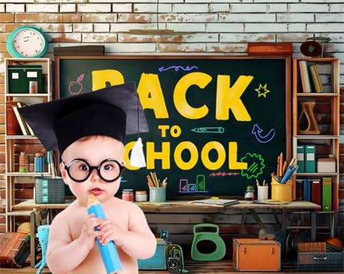 Back to School Backdrop 10x8ft Photo Studio Background for Parties