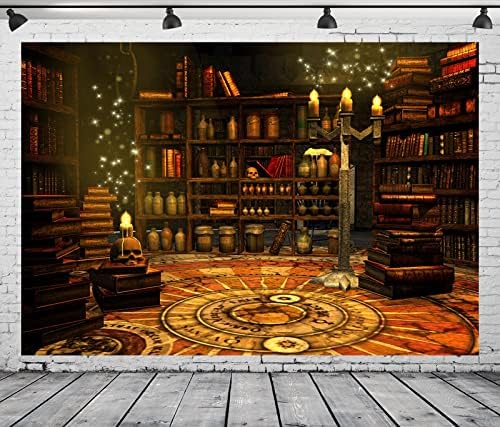 BELECO 7x5ft Magical Wizard Library Backdrop
