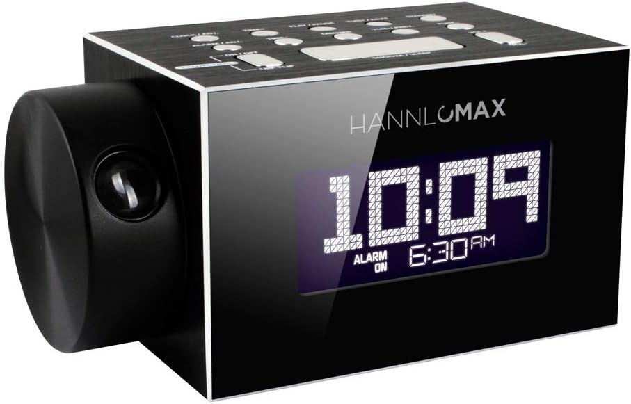 HANNLOMAX HX-108CR Clock Radio with Bluetooth and Projection Light