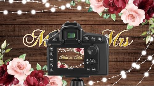 10x8ft Fabric Backdrop for Bridal Shower and Wedding Photography