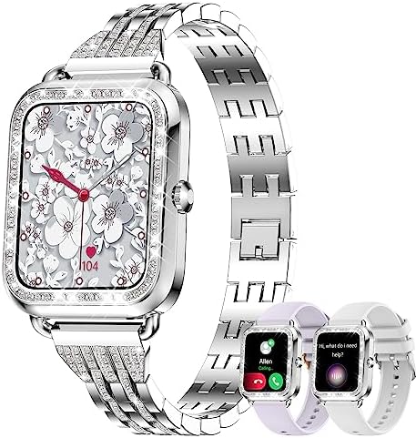 Diamond Smart Watch for Women with HD Touch Screen