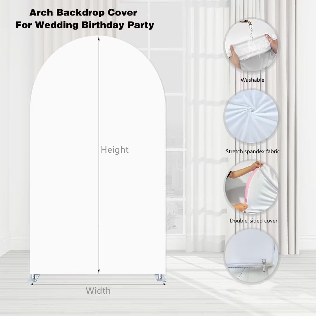 Double-Sided Spandex Arch Cover for Weddings and Parties
