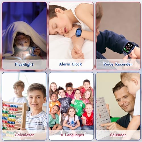 Goodatech Kids Smart Watch with HD Camera and Puzzle Games Blue