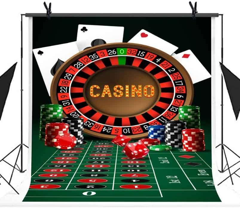 Casino Theme Backdrop 10x10ft Vinyl for Photography and Events