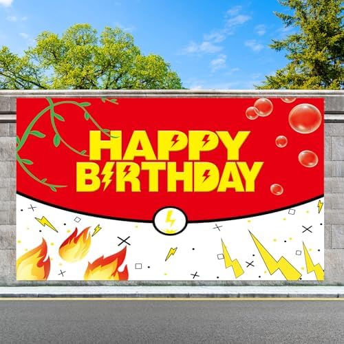Cute Cartoon Birthday Backdrop for Kids