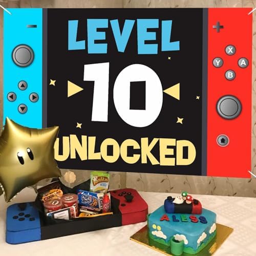 Level 10th Birthday Party Decor Background