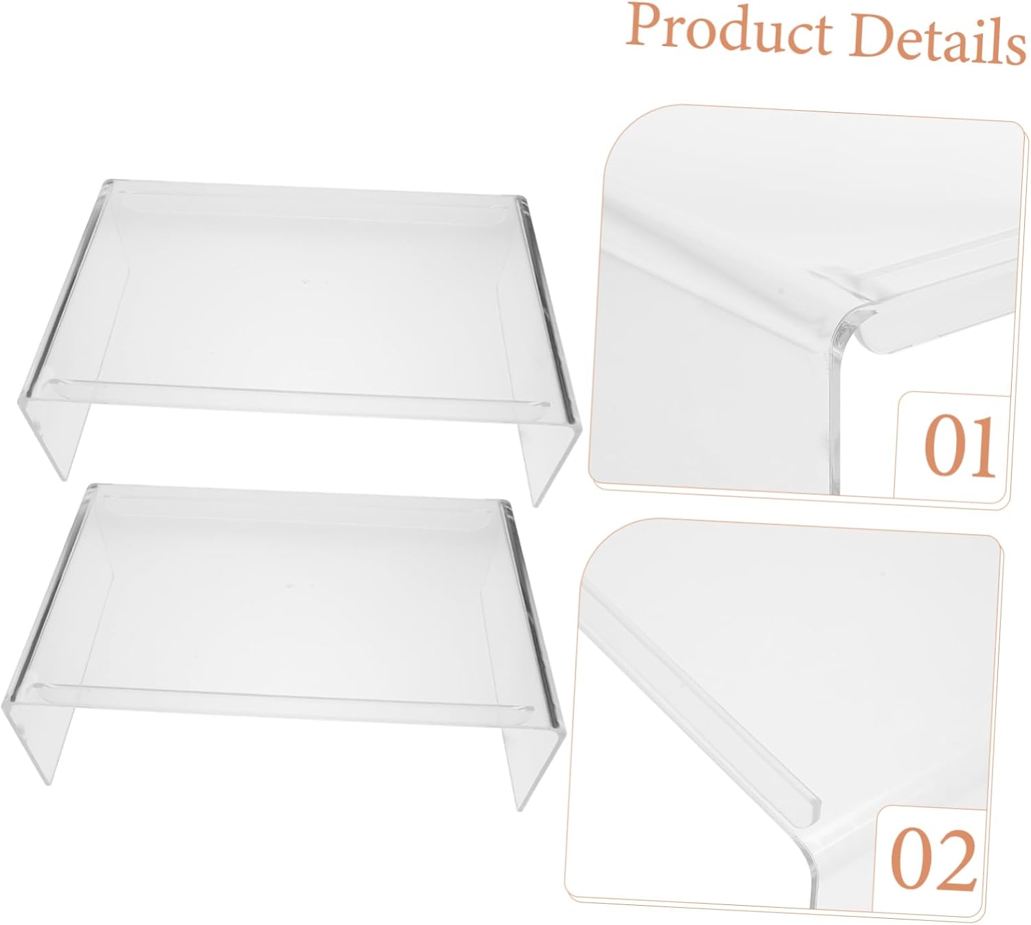 HOMSFOU Clear Acrylic Monitor Stand with Swivel Base
