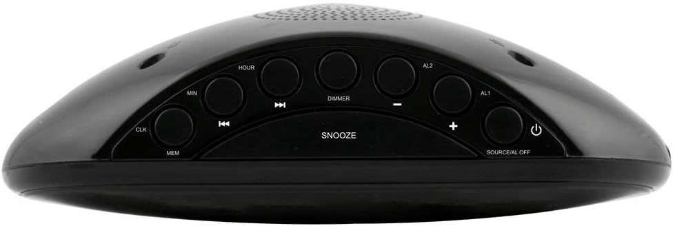 HANNLOMAX HX-123CR Alarm Clock Radio with AMFM Radio and Green LED Display