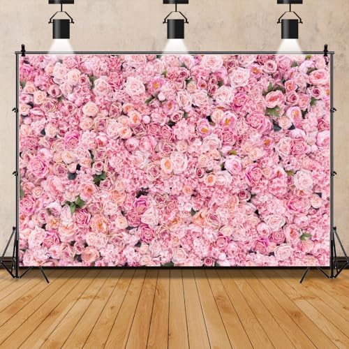 Pink Flowers Backdrop for Spring Tea Party and Birthday Events