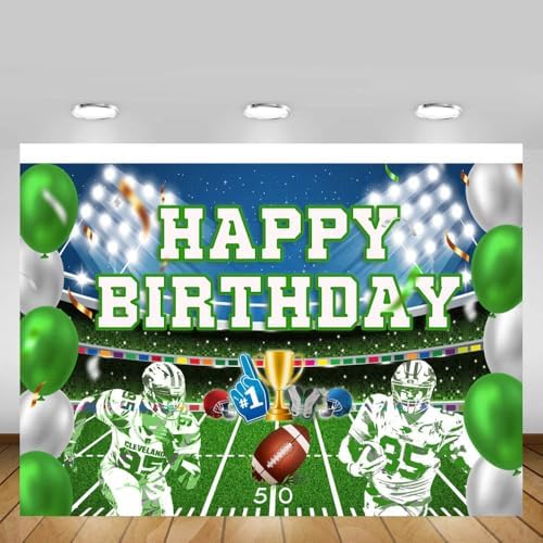 AIBIIN Football Birthday Party Backdrop 7x5ft