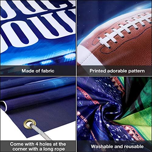 Blulu Football Field Decor Backdrop Banner for Party Supplies