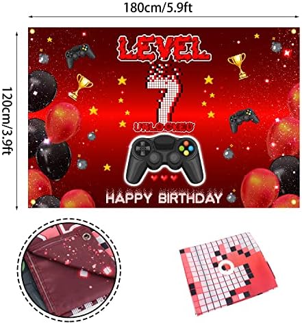 Level 4 Backdrop Banner for 7th Birthday Party