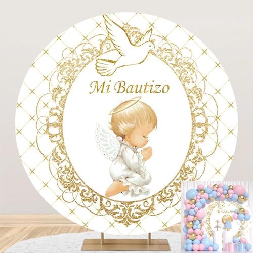 Leowefowa 72x72ft Round Photography Backdrop