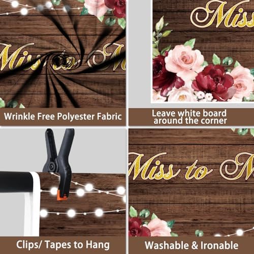 10x8ft Fabric Backdrop for Bridal Shower and Wedding Photography