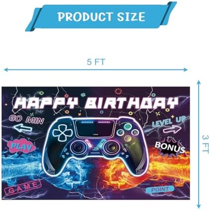Game Machine Happy Birthday Backdrop Cloth for Parties