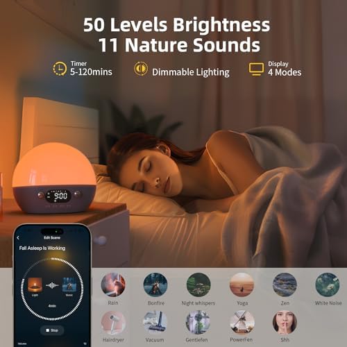 MOMILLA Sunrise Alarm Clock with Bluetooth Speaker