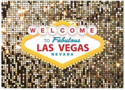 10x8ft Vegas Party Photo Background Polyester