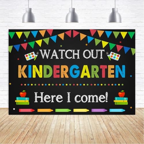 Aperturee Kindergarten Graduation Backdrop 6x4ft