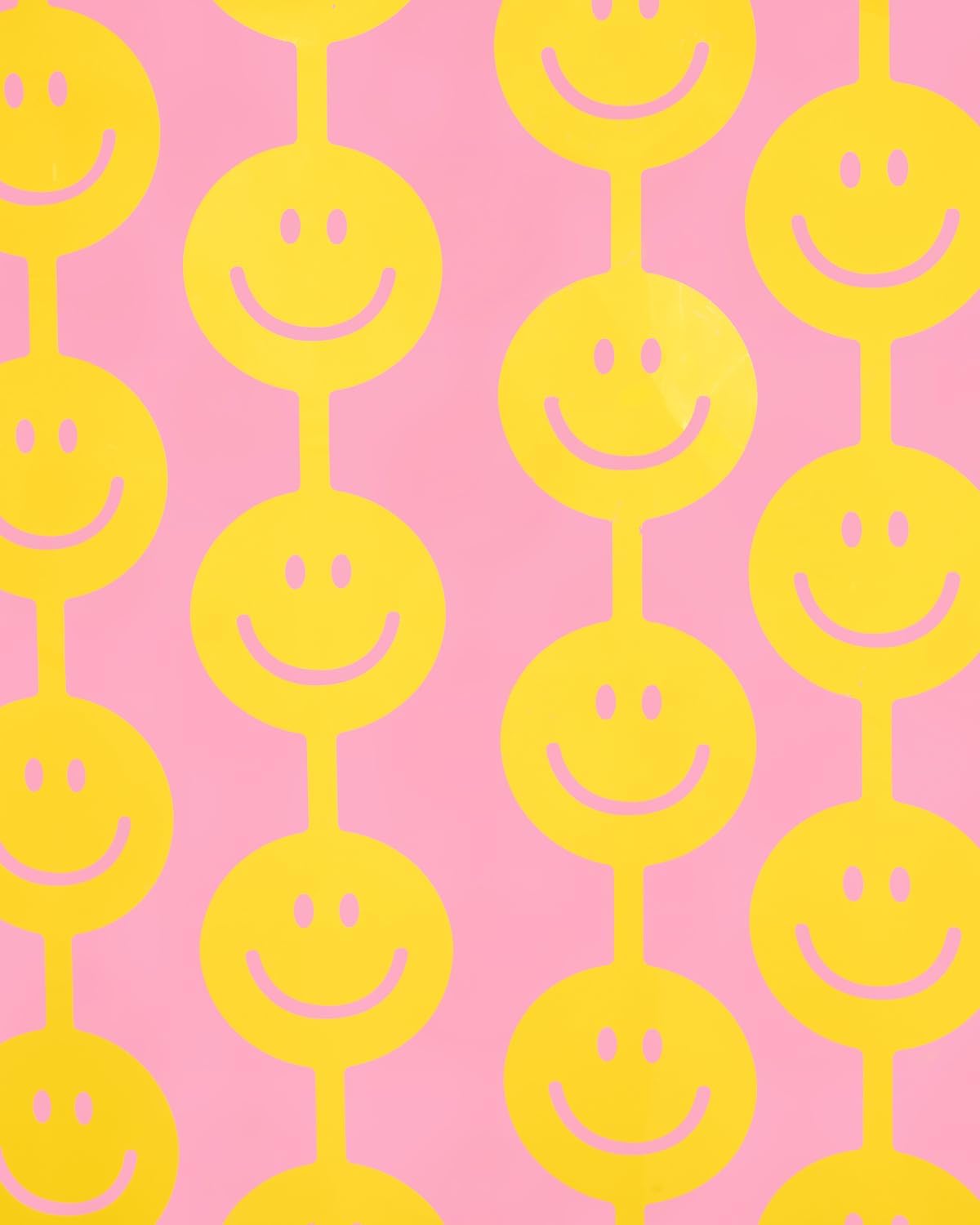 Xo Fetti Smiley Foil Curtains Set of 2 Yellow
