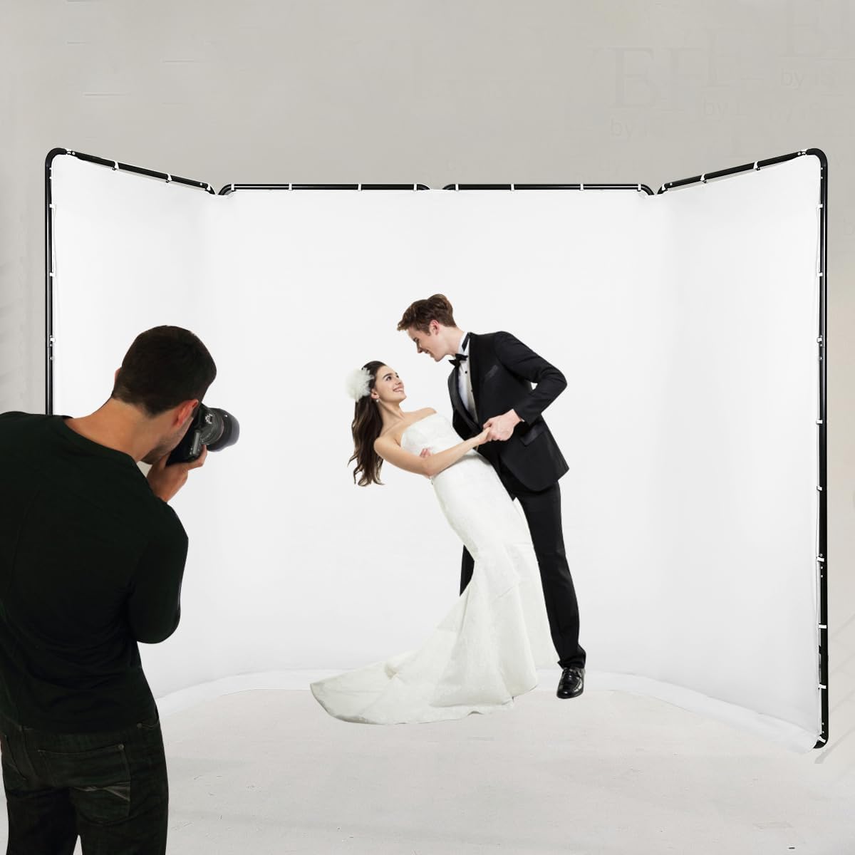 787ft x 1312ft White Photography Backdrop with Stand