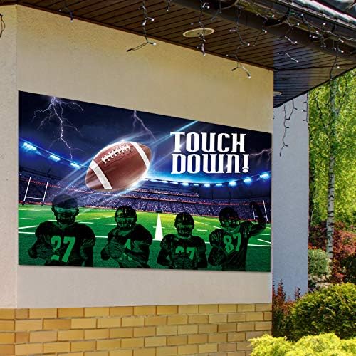 Blulu Football Field Decor Backdrop Banner for Party Supplies