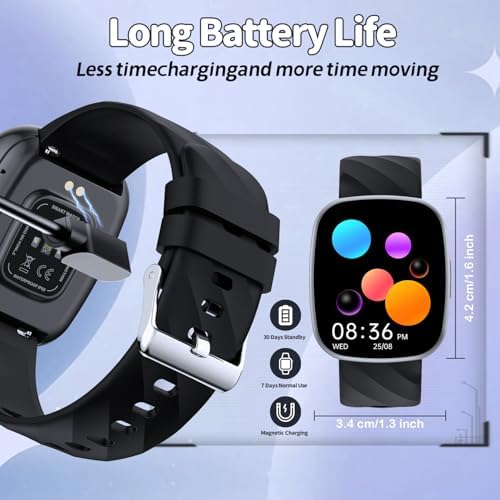 AYATAHA Smart Watch for Kids Ages 5-15 S60K Black