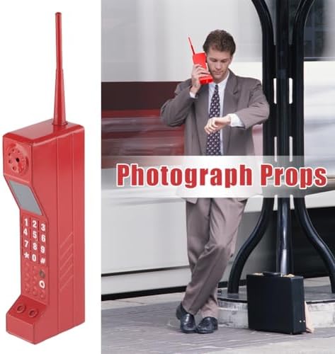 Retro Brick Phone Prop for Photography and Home Decor