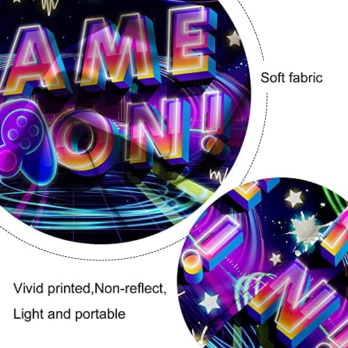 Neon Party Supplies Game On Backdrop for Kids