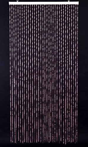 FlavorThings Iridescent Pink Crystal Beaded Curtain 3FT x 6FT