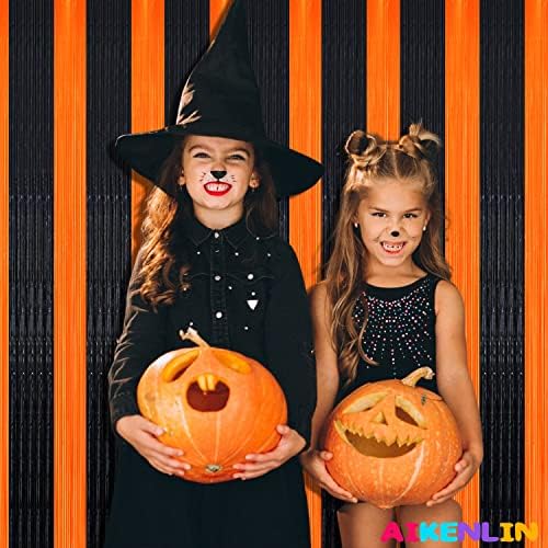AIKENLIN 4 Pack Foil Fringe Curtain Backdrop for Parties