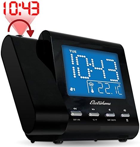 Magnasonic Projection Alarm Clock with AMFM Radio and Aux Cable