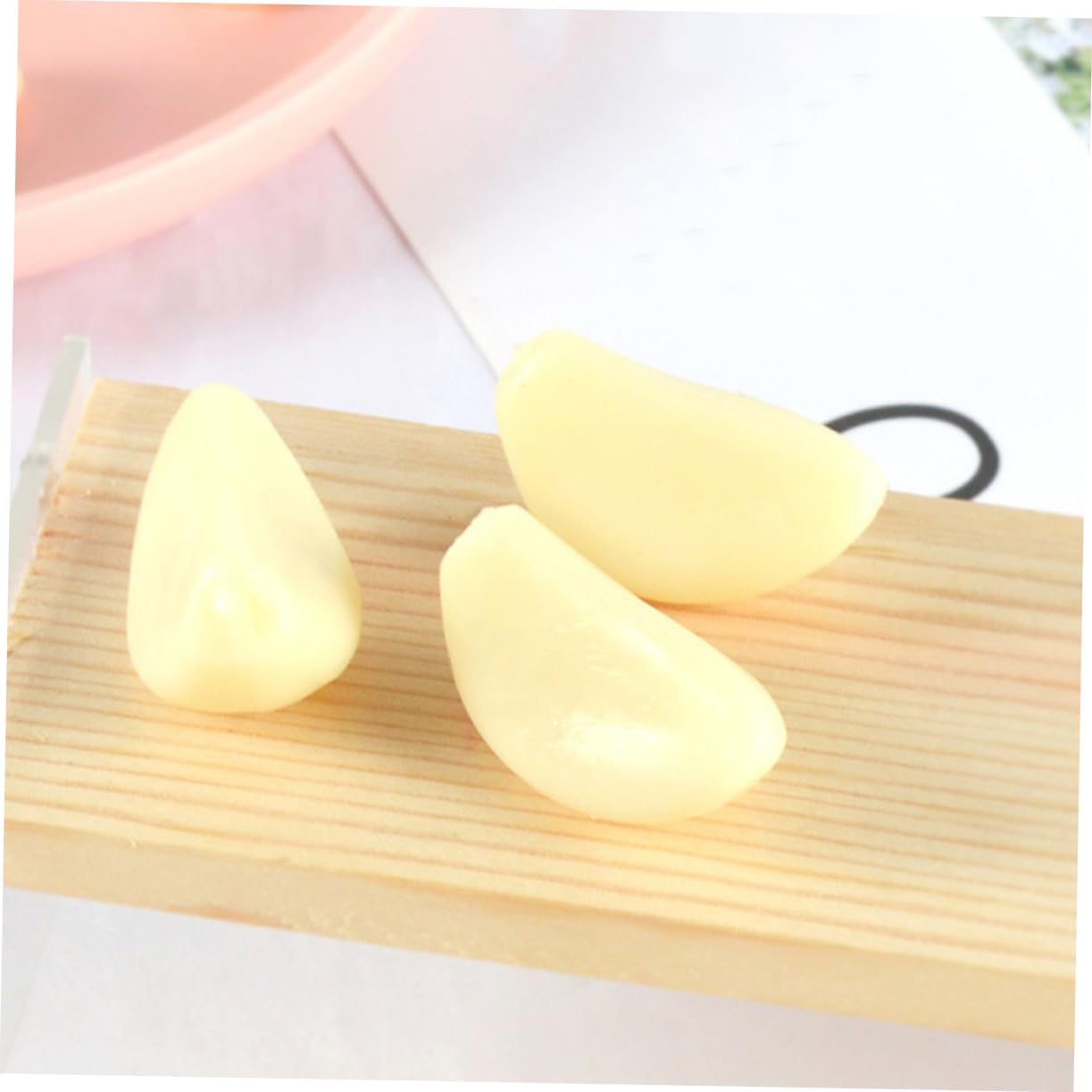 12pcs Realistic Garlic Clove PVC Posing Props for Photo Studio
