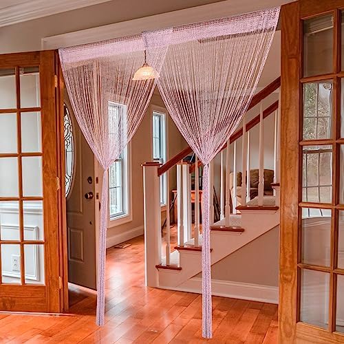 Hysenm 2 Pack Glitter String Curtains 39x79 Inch