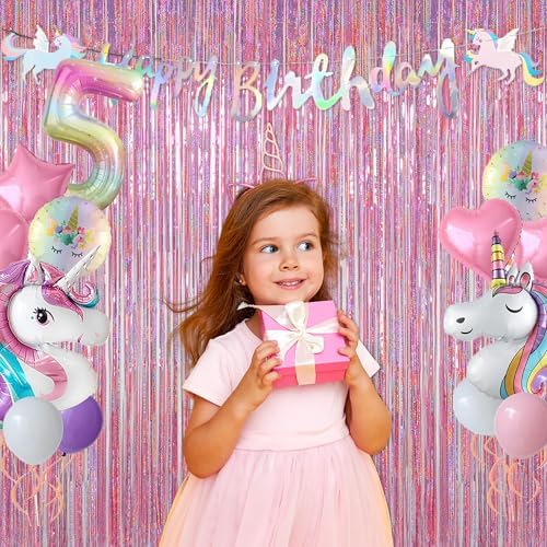 Melsan Pink Tinsel Curtains Backdrop 2 Pack