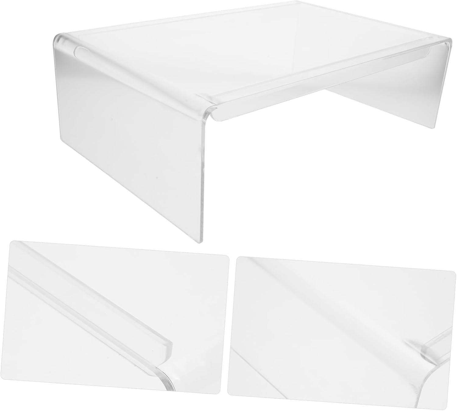 HOMSFOU Clear Acrylic Monitor Stand with Swivel Base