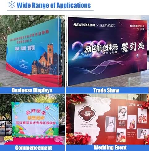 Foldable Aluminum Tension Backdrop Stand for Trade Shows and Events