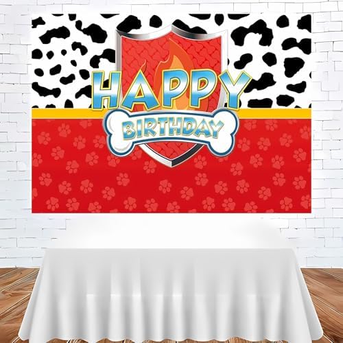 Red Dog Paw Photo Background for Studio and Parties